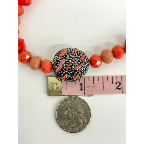 Authentic Coral-like appearance WITH Dazzling Druzy Stone Centerpiece - Picture 8 of 8